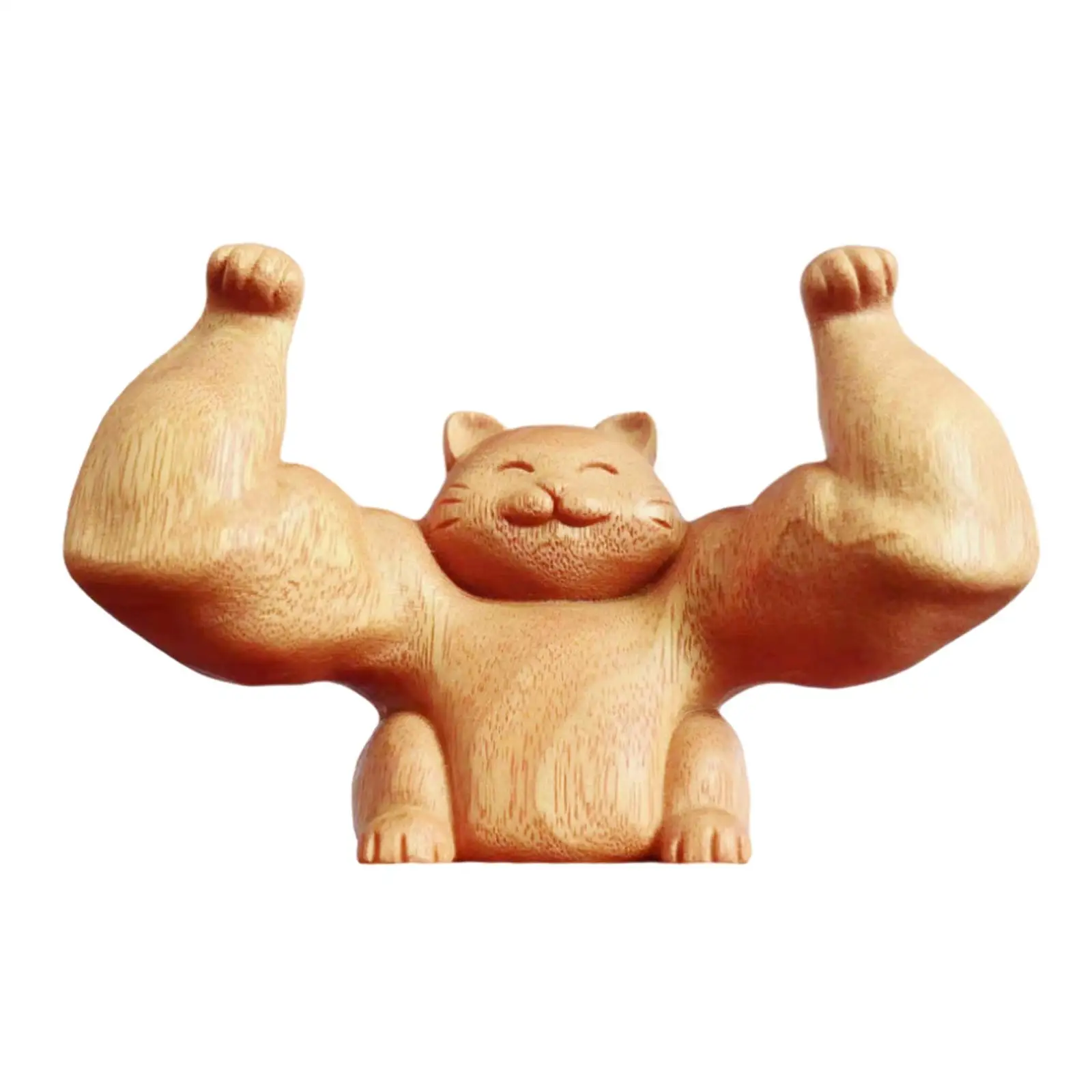 

Lucky Fortune Cat Muscle Cat Statue Cat Figurine for Restaurant Office Lobby