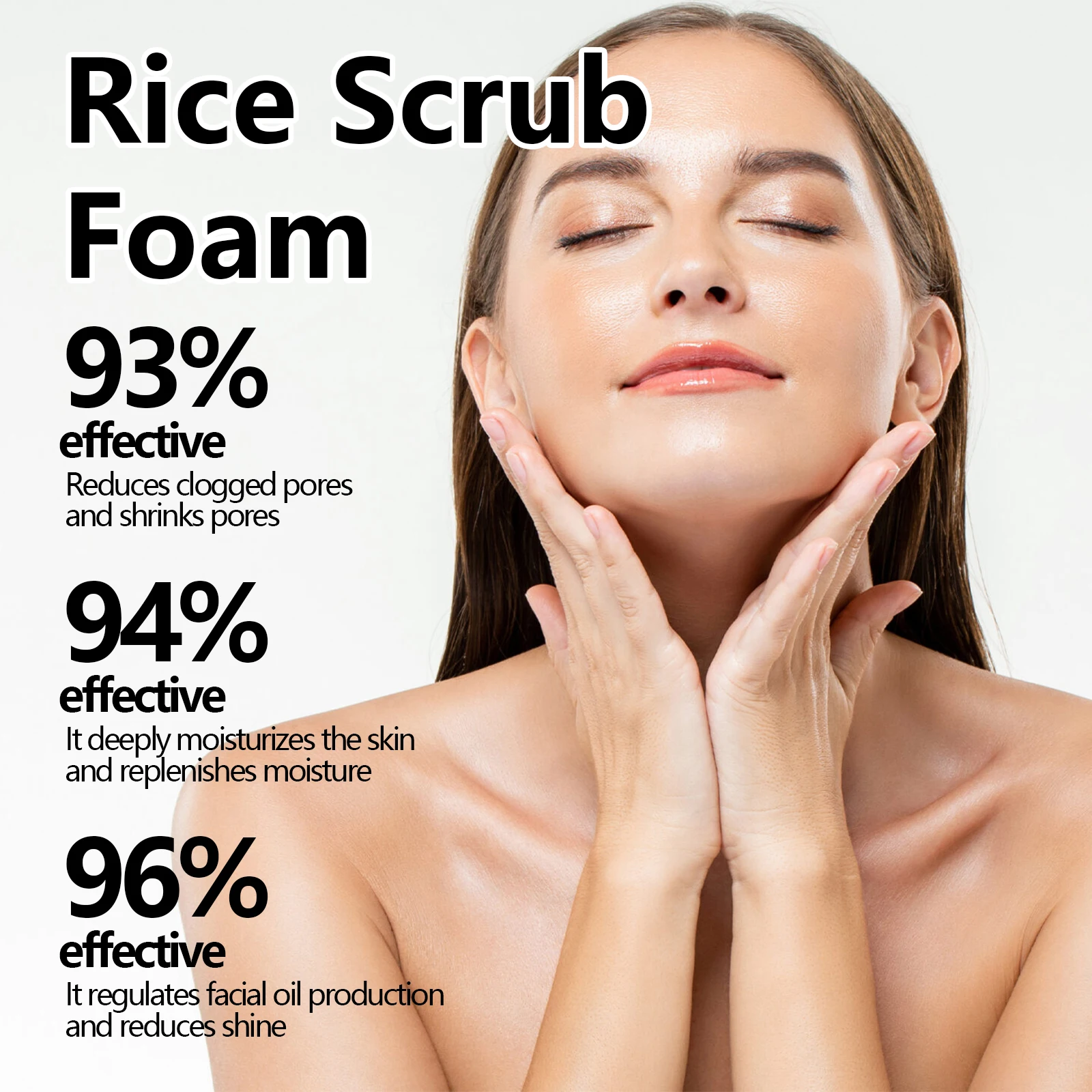 Rice Facial Forming Cleanser Deeply Cleansing Oil Control Blackhead Remover Face Wash Shrink Pores Moisturizing Skin Care 100ml 6