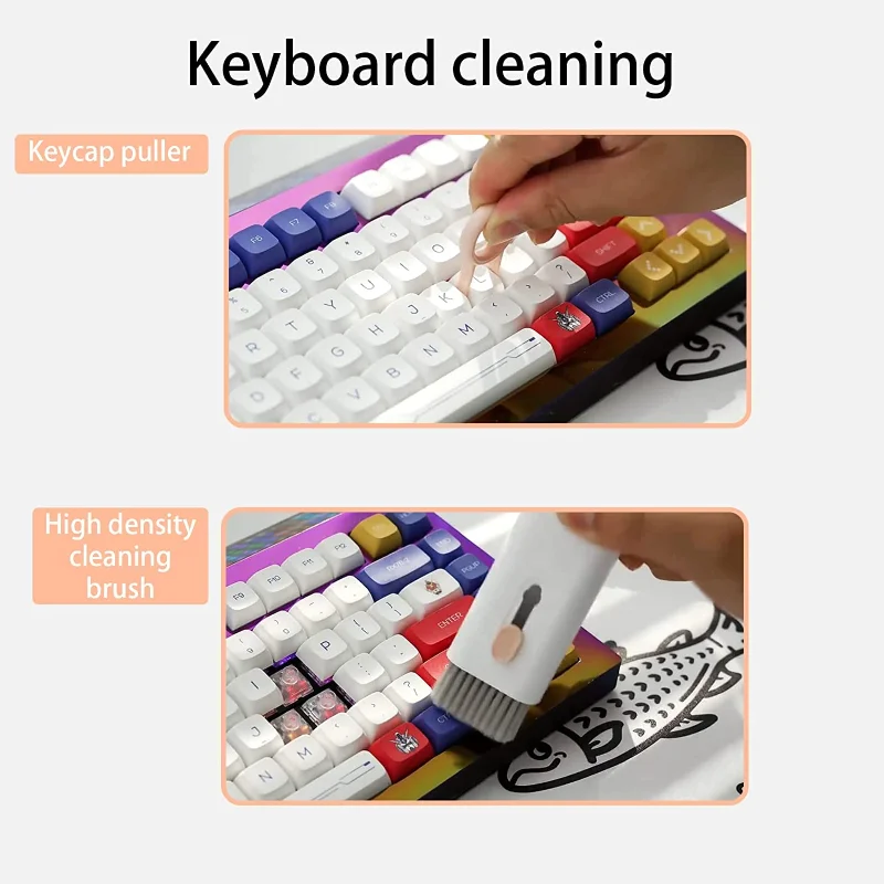 7-in-1 Computer Keyboard Cleaning Brush Kit Electronics Dust Cleaner Kit Bluetooth Earphone Cleaning Pen Tools for Airpods 3 Pro 4