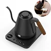 800ml Electric Hand Punch Gooseneck Coffee Pot Home Electric Kettle Office 304 Stainless Steel Teapot Temperature Control Kettle 1