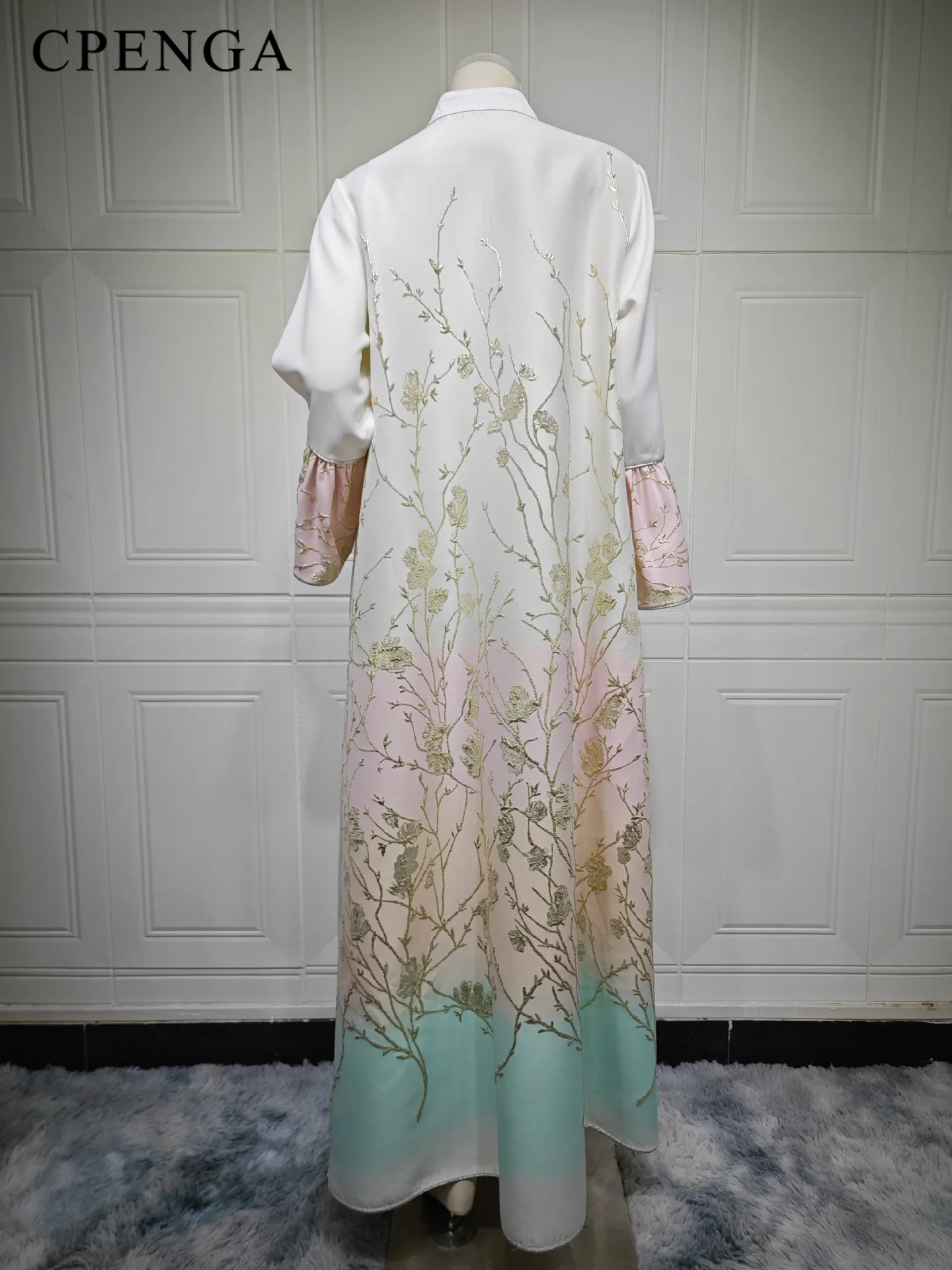 2024 الشرق الأوسط التطريز عباية إسلامية للنساء الع...