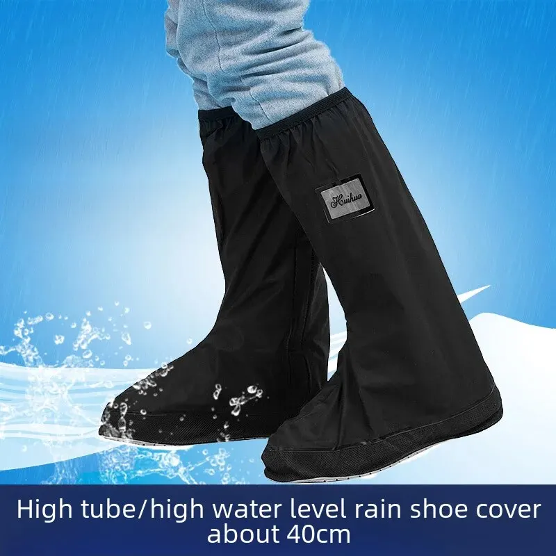 Waterproof Shoe Covers Men Women Riding Rain Boots Anti-slip Thickened Wear Resistant Children Travel Rainproof Shoe Covers