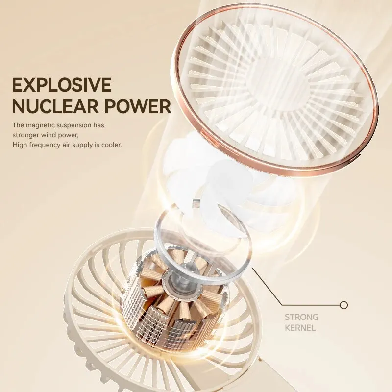 Handheld Ultra Slim MiniFan W10 | 4-Speed Portable Fan | Battery % Display | USB Rechargeable | 10Hrs Runtime | Child-Safe