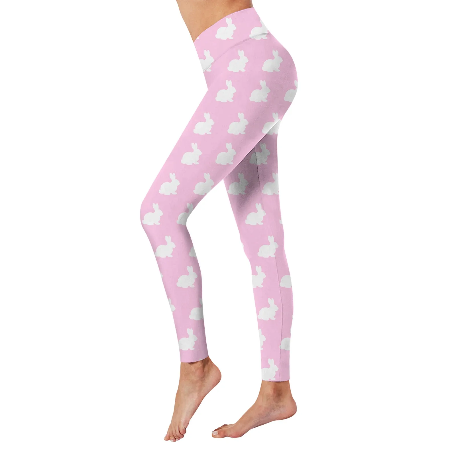 

2024 Women's Casual Stretchable Easter Printed Tight Hip Lifting Fitness Yoga Leggings (2) Maternity Tops
