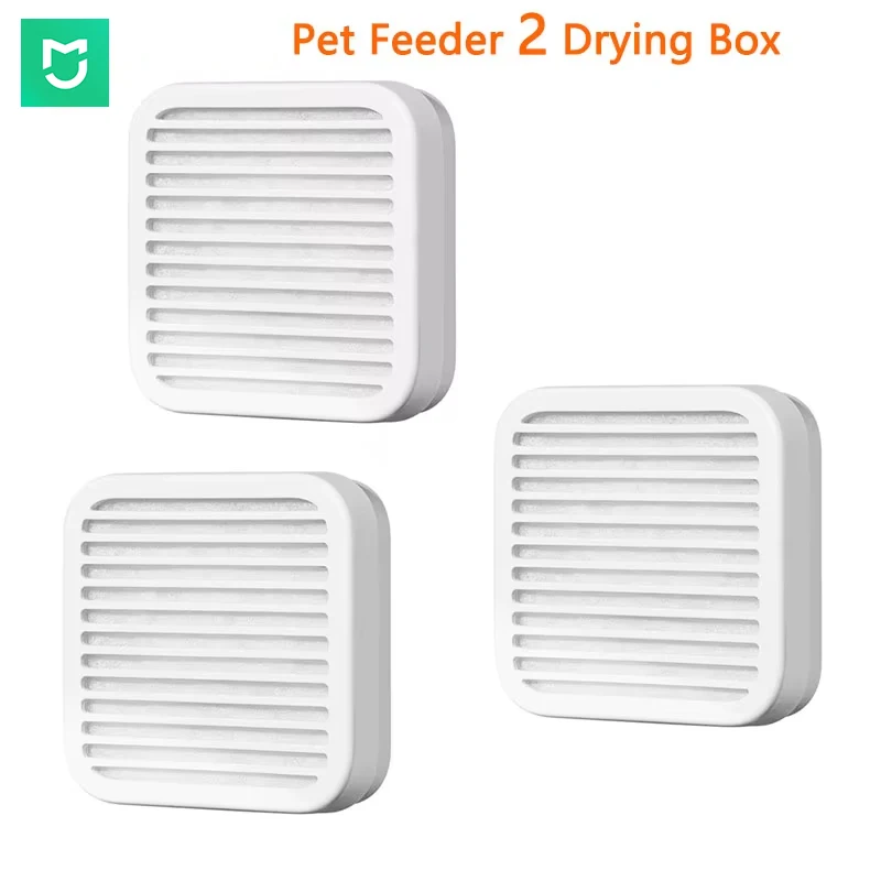Newest MIJIA Smart Pet Feeder 2 Drying Box Set 3pcs Connected  to Mijia APP Smart Reminder for Xiaomi Pet Feeder 2 Machine