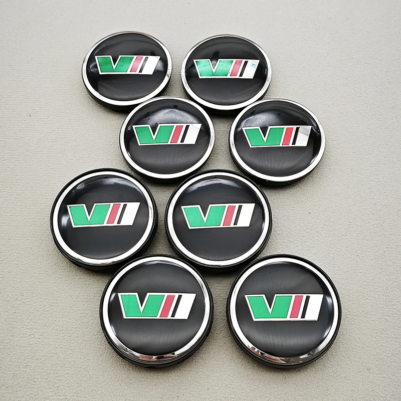 Elegant Car Wheel Hub Caps – Set of 4, Premium Rim Logo V Badge