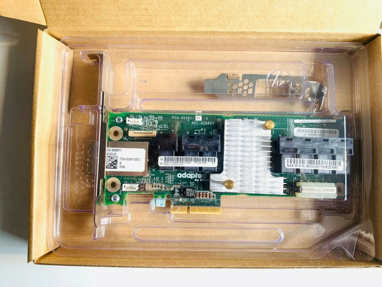 Adaptec 확장기 카드, 82885T + 7*8643 케이블, 2283400-R AEC-82885T, 36 포트, 12 Gb/s