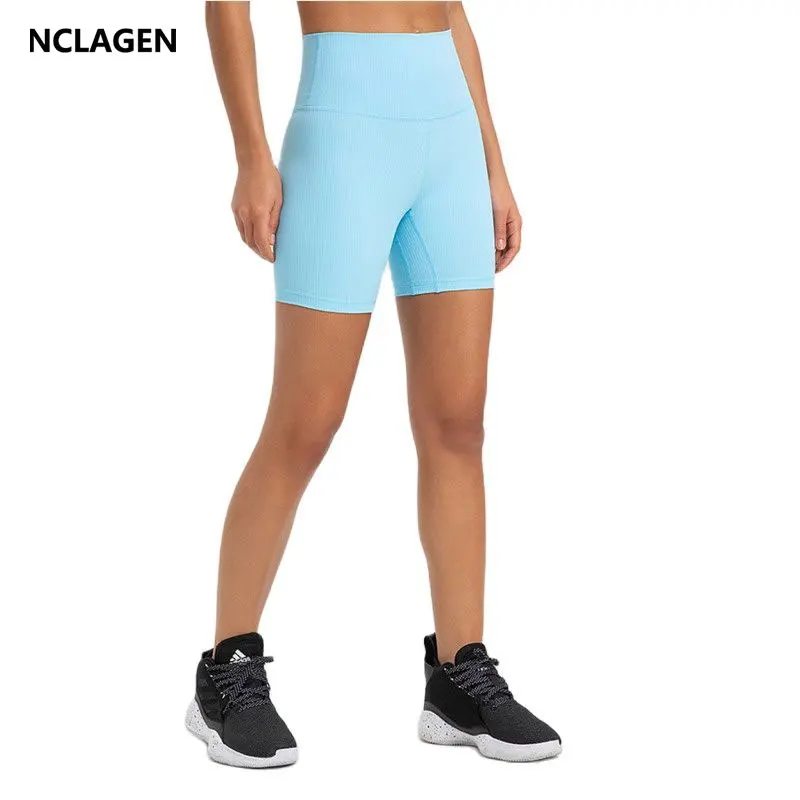 

NCLAGEN Running Shorts Women High Waist Biker Shorts Outdoor Sports Leggings Butt Lifting Fitness Breathable Gym Running Bottoms