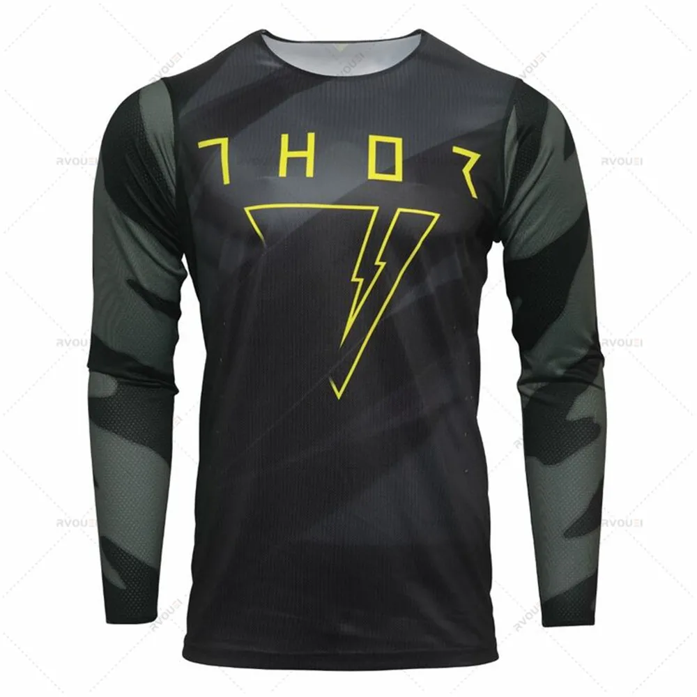 thumbnail image 1 of Camiseta de descenso para equipo de ciclismo de montaña y motociclismo, nueva para carreras, MTB, todoterreno, DH, MX, camiseta de locomotora para bicicleta, cross country, 2025, 1 of 5