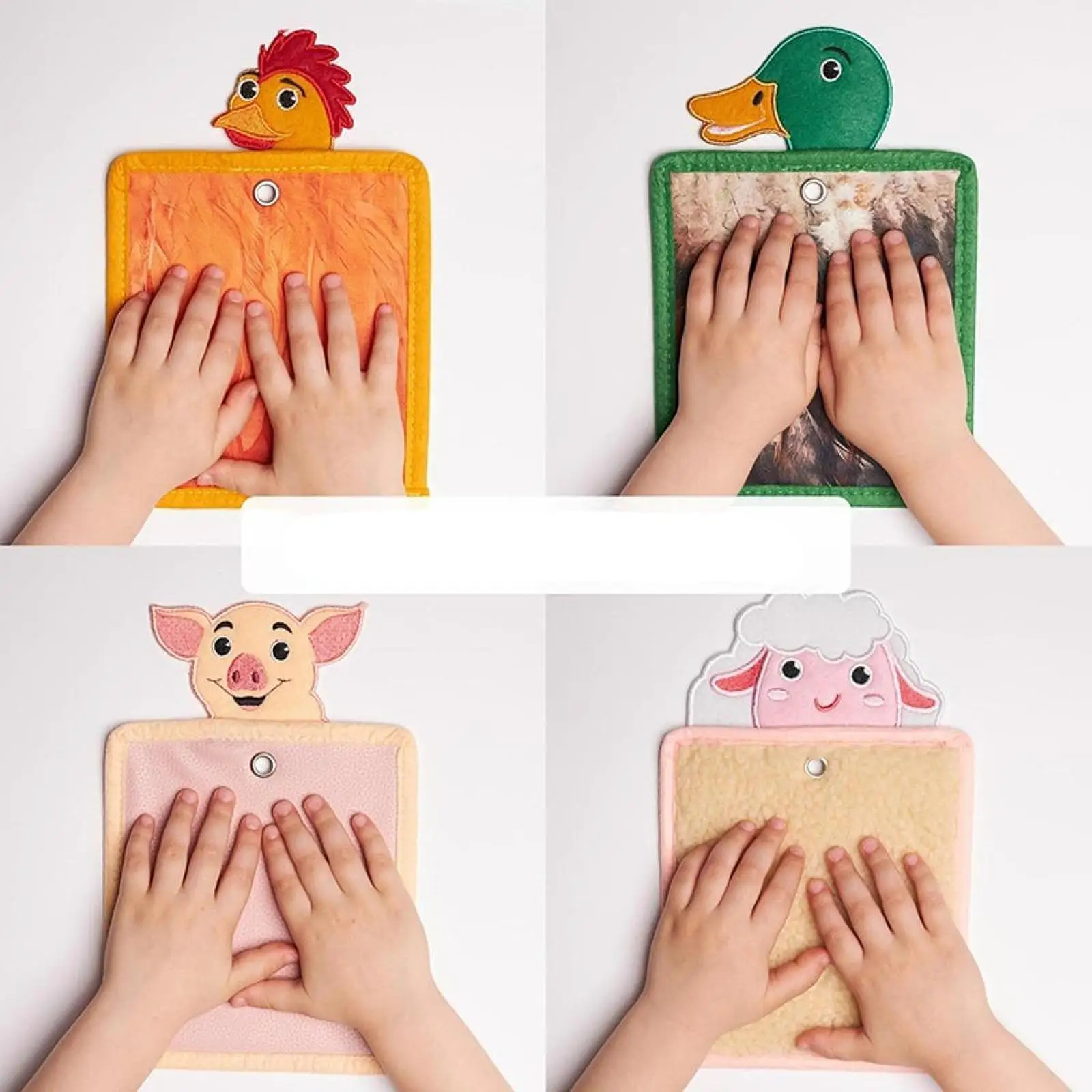6x Sensory Mats Cartoon Textured Sensory Tiles for Preschool Baby Children