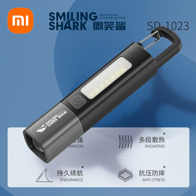 New Xiaomi Outdoor Flashlight Portable Strong Light Variable Focus with Outdoor Camping Hunting Fishing Walking Lighting Lamp