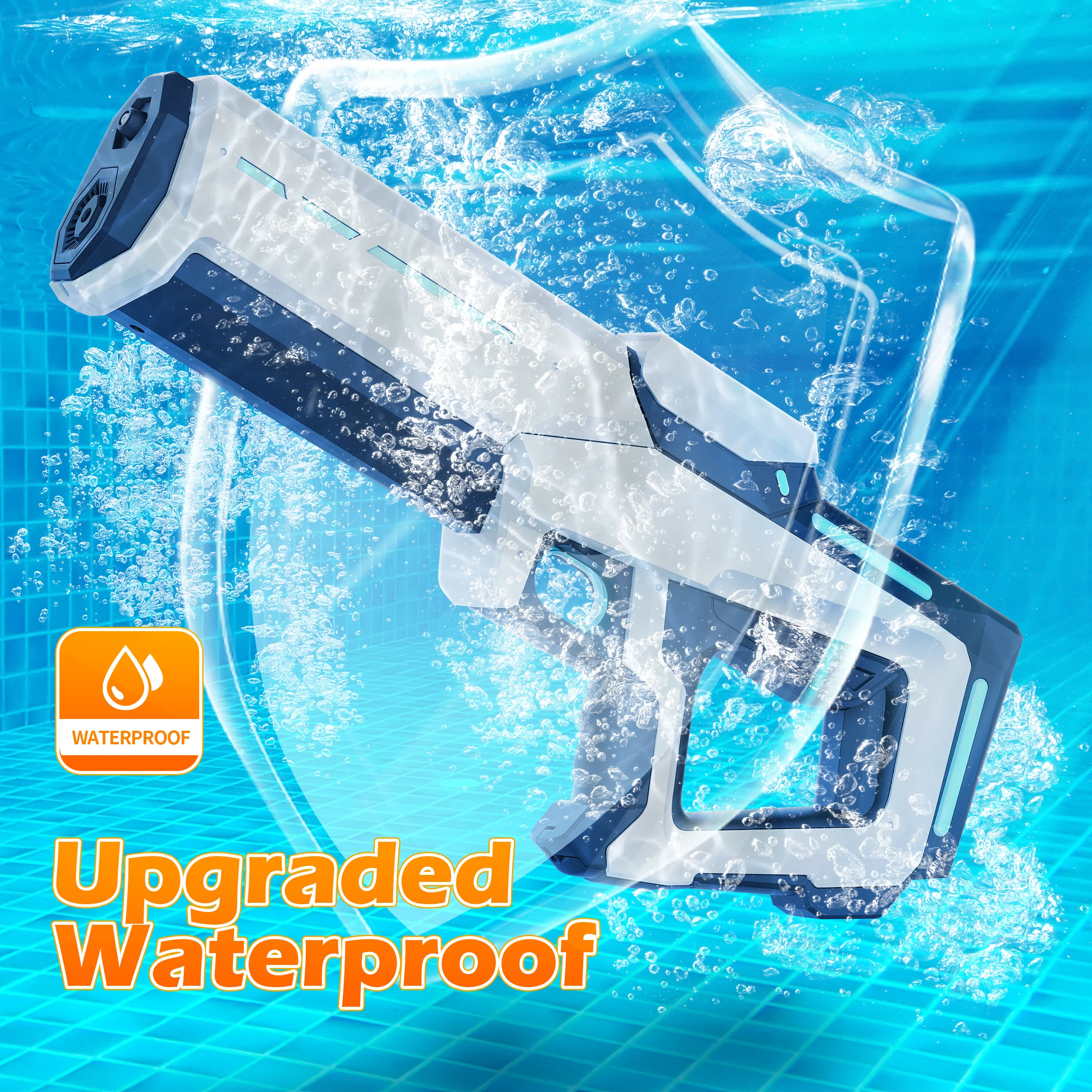 Summer Outdoor Electric Water Gun Continuous Shooting Large Capacity Automatic Water Suction Gun Boy Handheld Beach toys for kid 3