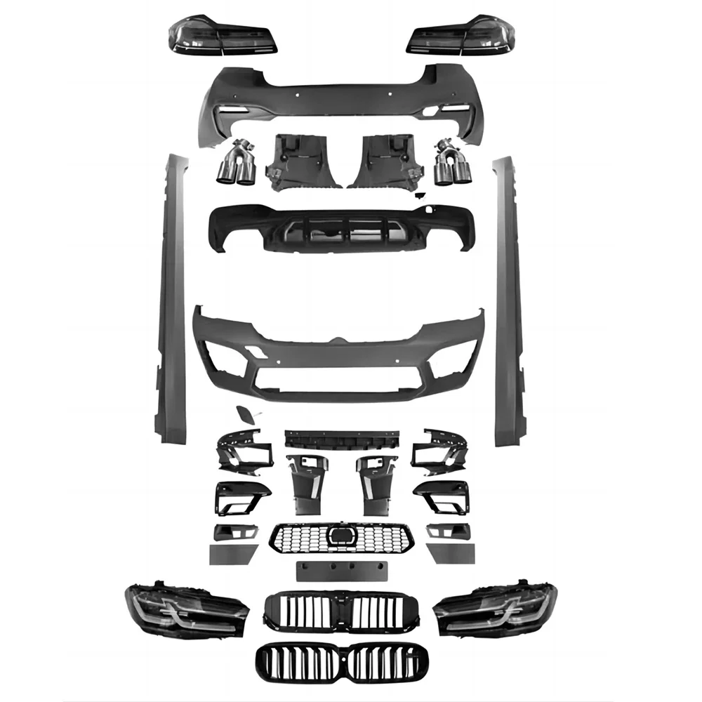 

Полный комплект для BMW G30 5 Series Pre-Lci 18-20 520i 530i 540i сменяется на LCI M5 стиль передний задний бампер боковая юбка брызговик