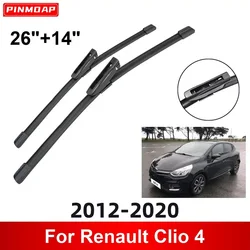 Premium Car Wiper Set - 26 + 14 Front & Rear Blades with Brush Cutter Accessories - Clio 4 (Clio 4 2012 - 2020)