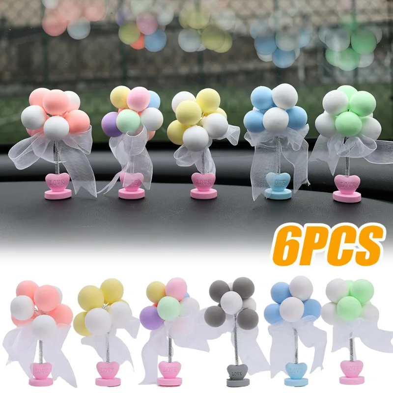 

Confession Balloon Car Ornaments Automatic Center Console Dashboard Shaking Head Balloon DIY Decoration Car Light Clay Pendants