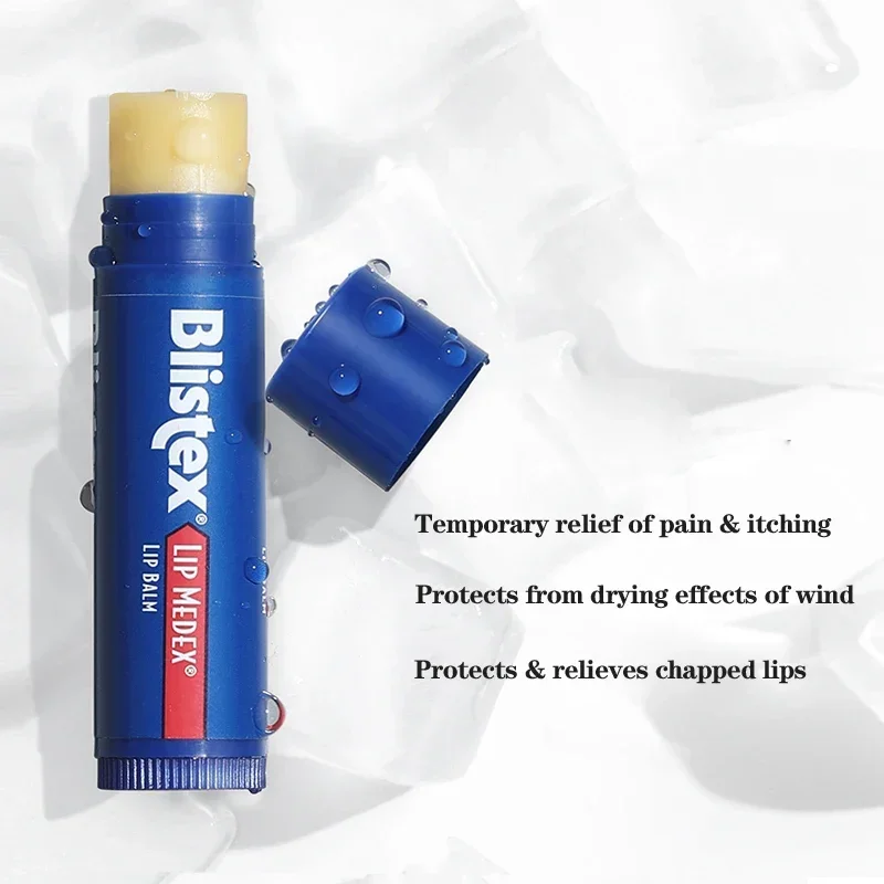 Blistex Medicate Moisturizing Repair Lip Balm Blue Tank Colorless Lip Cream Mask Care Skin care