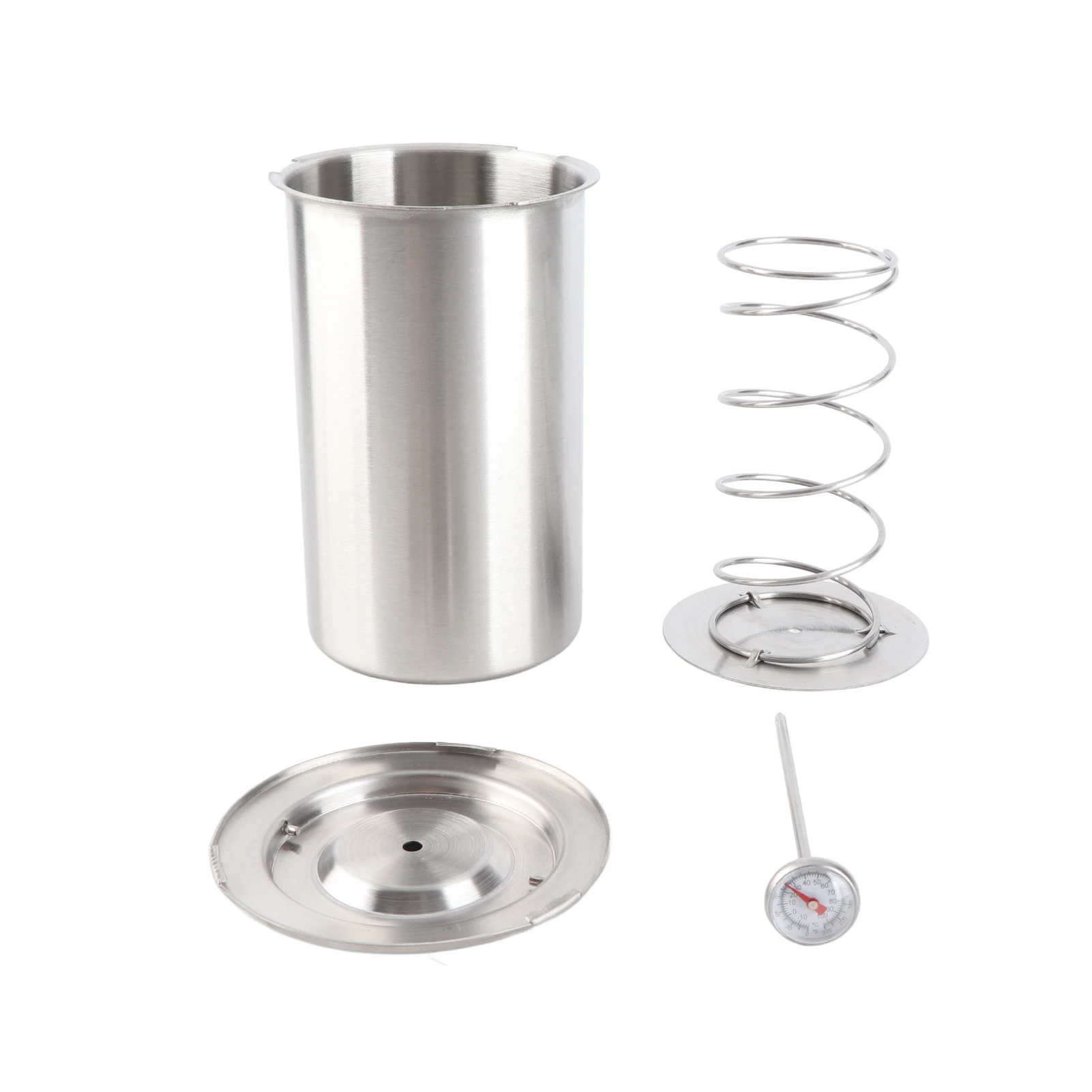 Stainless Steel Ham Maker, Healthy Homemade Deli Meat Press, Kitchen Bacon Mold Boiler Pot Pan Stove with Thermometer