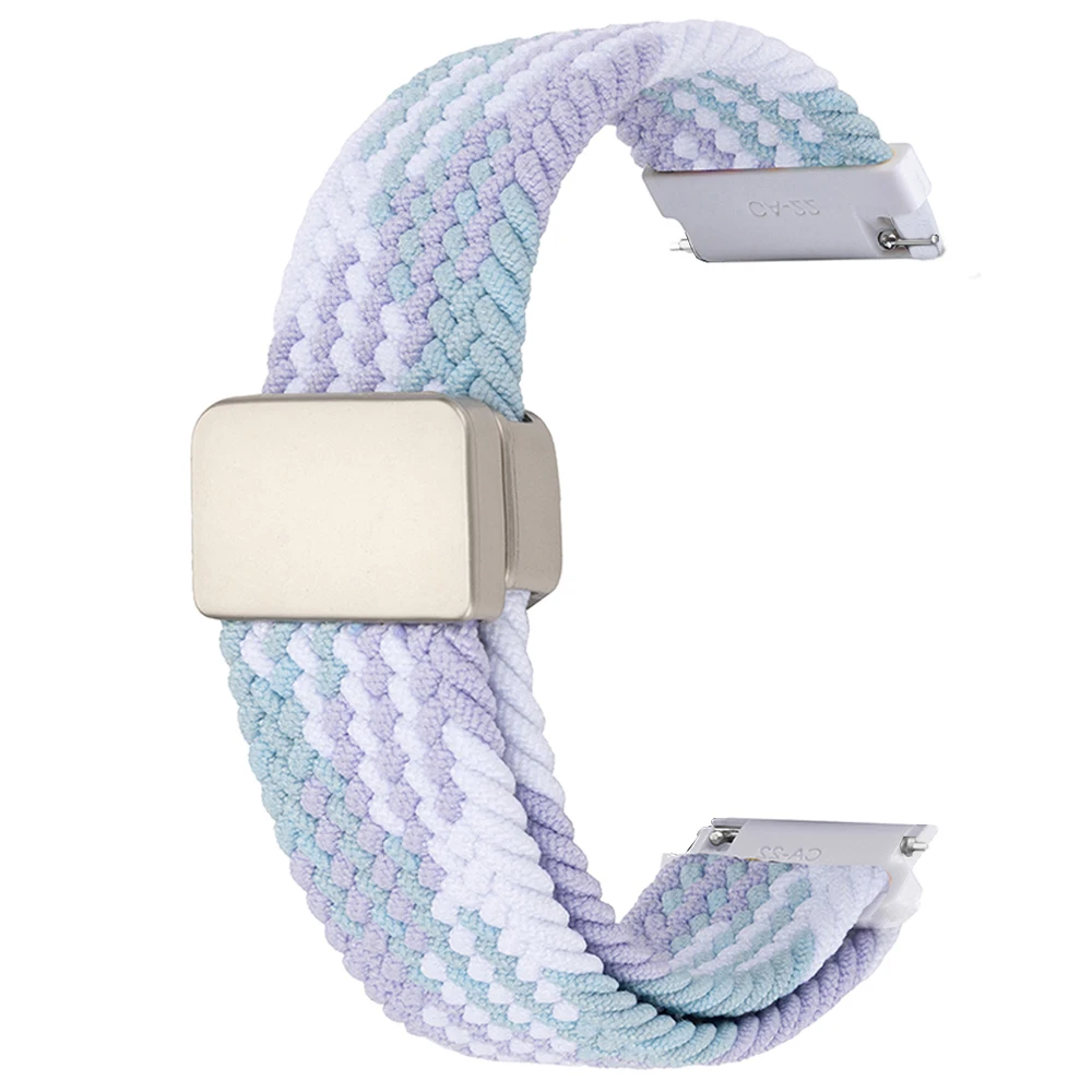 Braided Nylon Parachute Buckle Strap, 22mm - Durable Watch Band in Ocean Blue