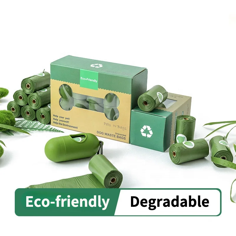 Dog Poop Bag Disposable Garbage Degradation Waste Carrier Dispenser Eco-Friendly Outdoor Cleaning Pet Supply Accessories |