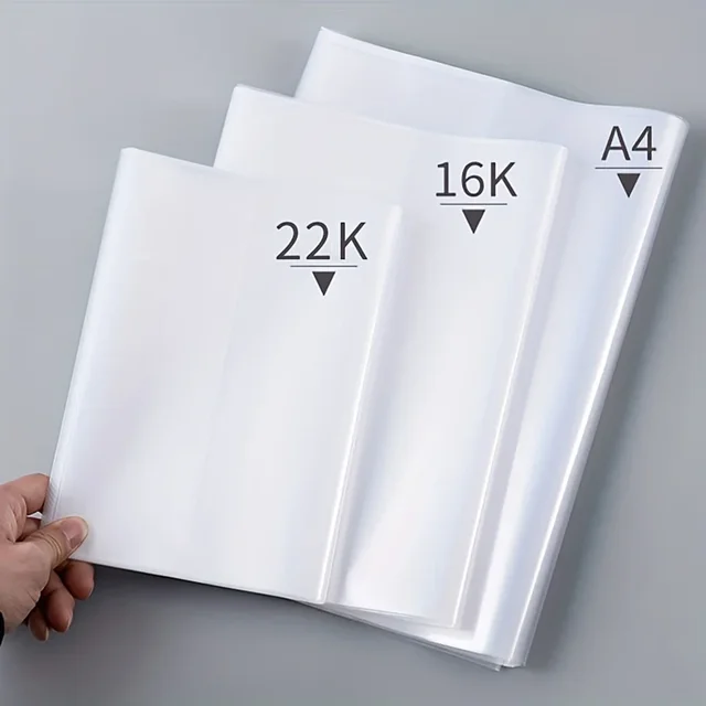 10 шт. A4/16K/A5, прозрачная пластиковая обложка для книг, самоклеящаяся застежка, водонепроницаемая и износостойкая защитная обложка для книг из ПВХ 2