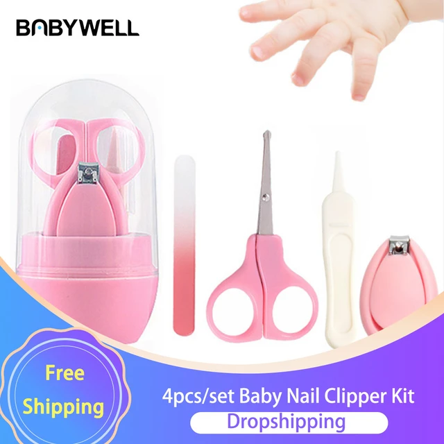 4PCS Kit de coupe-ongles pour bébé Mini ciseaux à ongles pour bébé