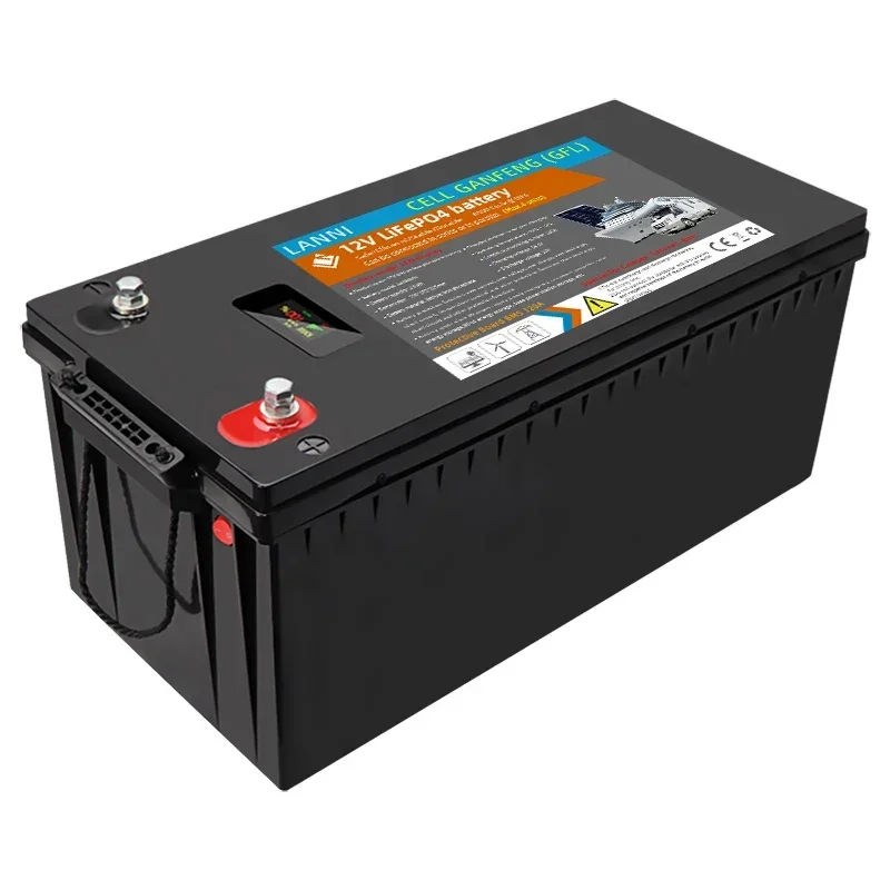 

High capacity deep cycle rechargeable lithium ion lifepo4 battery pack intelligent BMS 12V 200Ah ba