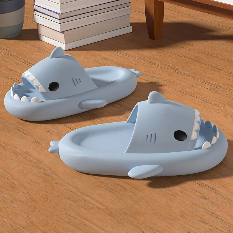 Slippers Sandals Shoes Feslishoet Shark Slippers Soft Beach Cloud Platform Women Indoor Bathroom Slides Summer Mules Outside EVA Men Shoes