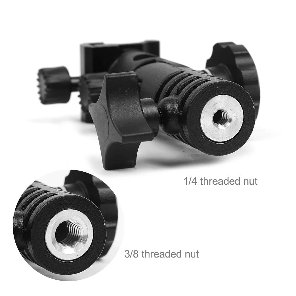 Universal Metal Mount Speedlite Flash Hot Shoe Adapter for Trigger Umbrella Holder Swivel Light Stand Bracket