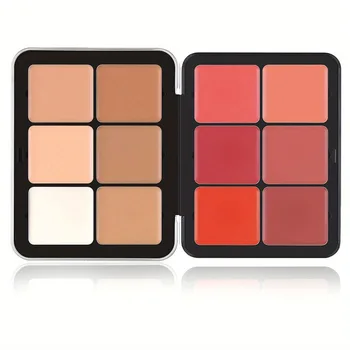 Palette Correttore 12 Colori Opachi, Palette Trucco Contorno Fosforescente, Fondotinta in Crema, Trucco Viso per Riparazione, Palette Fard