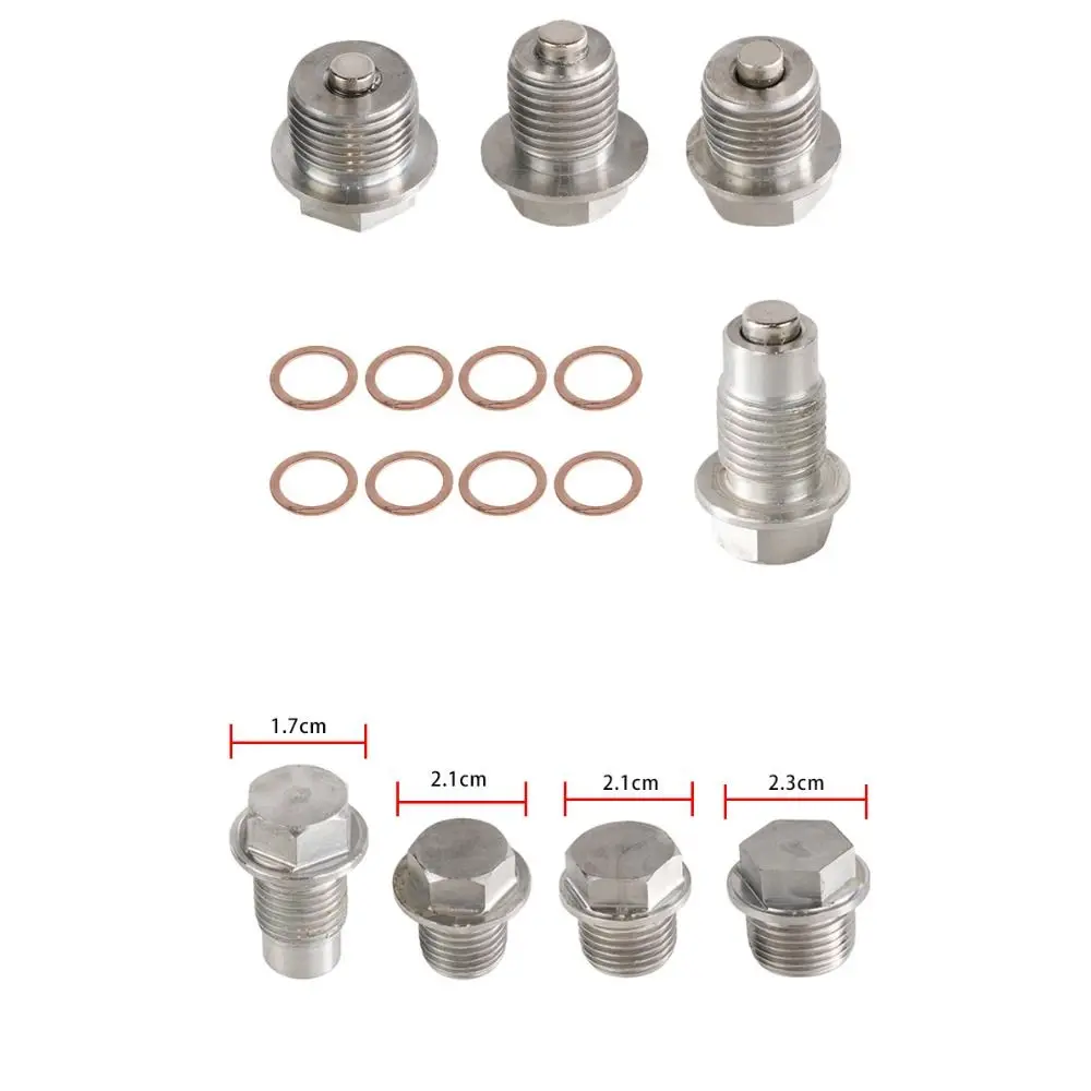 스테인레스 스틸 마그네틱 오일 드레인 플러그, 내구성 실버 마그네틱 금속 볼트, 오일 드레인 섬프 너트 자동차