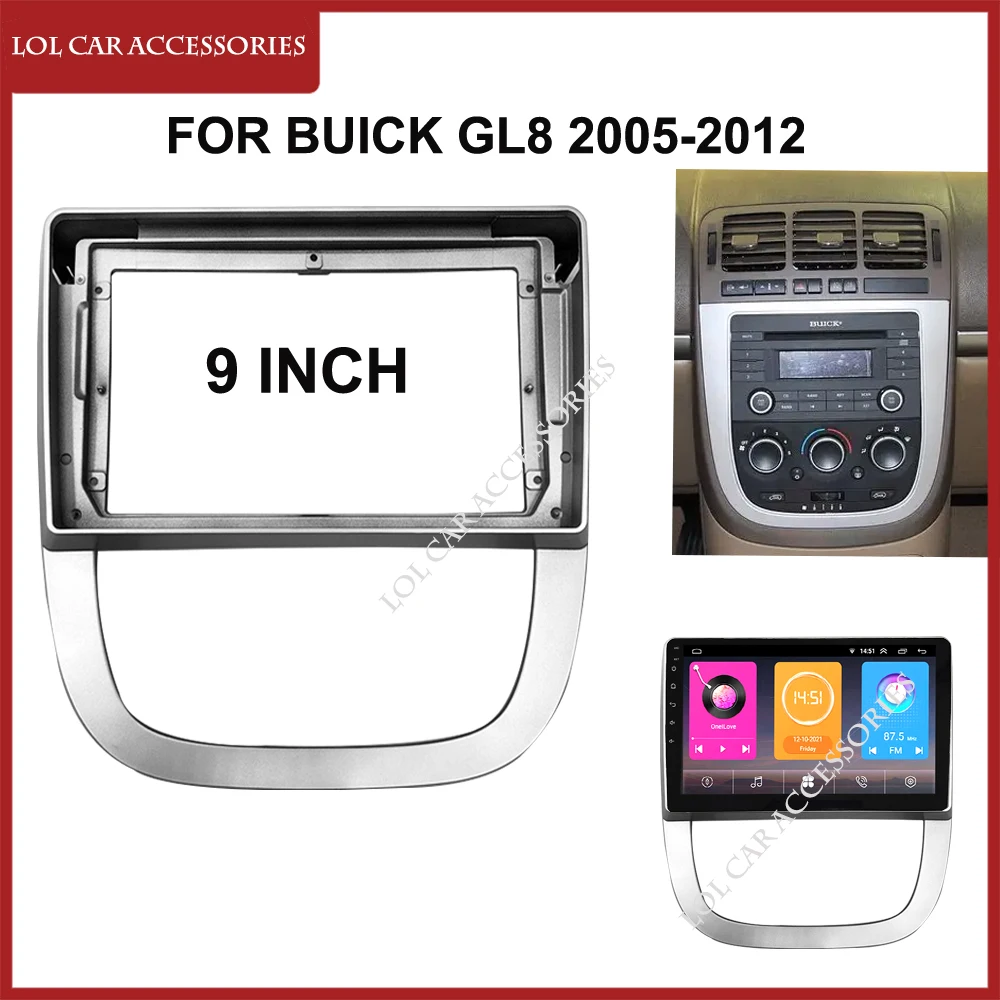 

9-дюймовый автомобильный радиоприемник Fascia ДЛЯ BUICK GL8 2005-2012 Android MP5 GPS-плеер панель Корпус рамка 2 Din головное устройство стерео приборная панель отделка