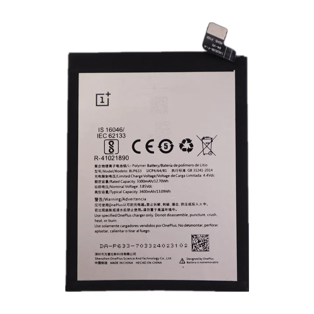Batterie Originale OnePlus 3T - Modèle BLP633, Compatible A3003