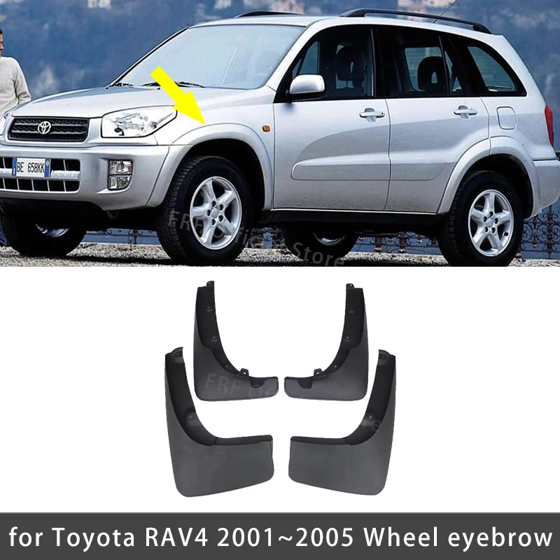4 stuks auto spatlappen voor ToyoTA RAV4 2001 2002 2003 2004 2005,spatwaterdicht waterdicht beschermt voor achter modder spatbord externe accessoires