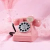 Retro Plastic Simulation Phone Shaped Piggy Bank Coins Banknotes Saving Pot Money Holder For Kids Adults Gift (Pink) 4