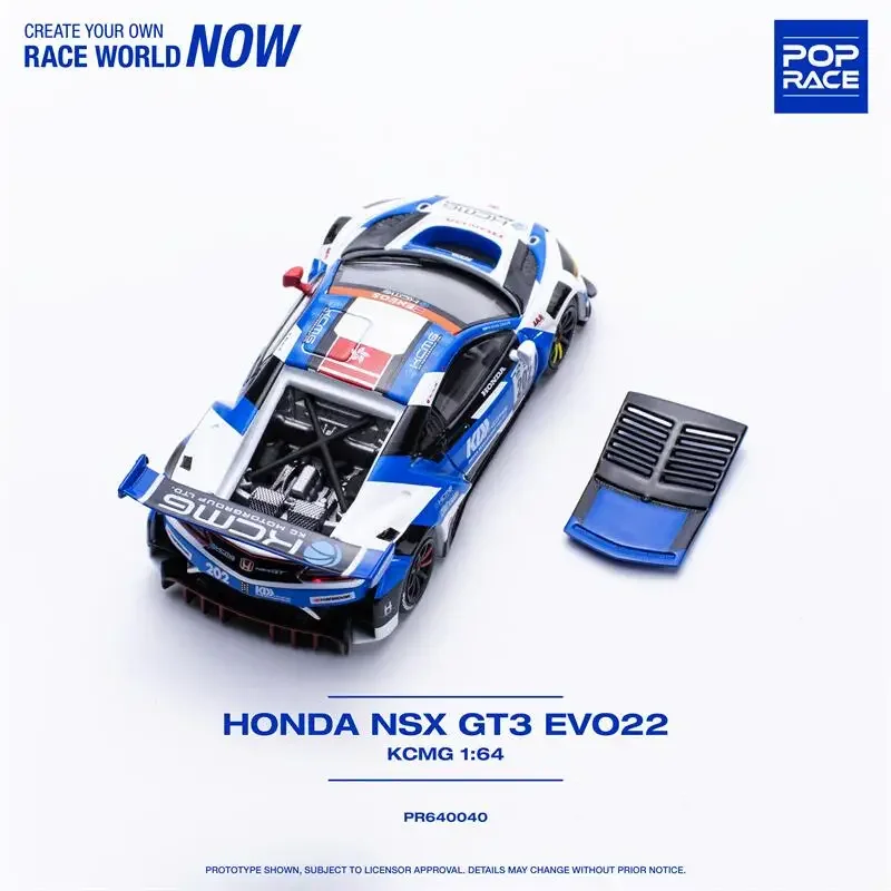 

Pop Race 1:64 HONDA NSX GT3 EVO22 KCMG Diecast Model Car