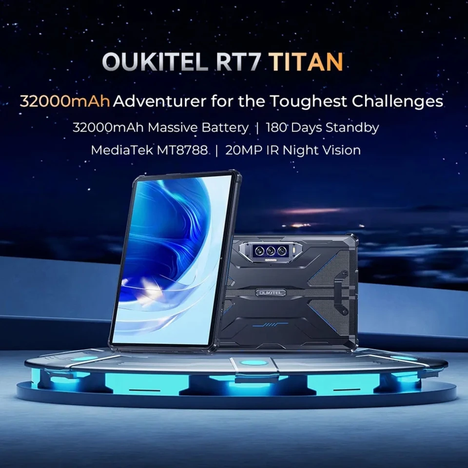 OUKITEL RT7 TITAN 4G 頑丈なタブレット 8GB + 256GB 10.1 
