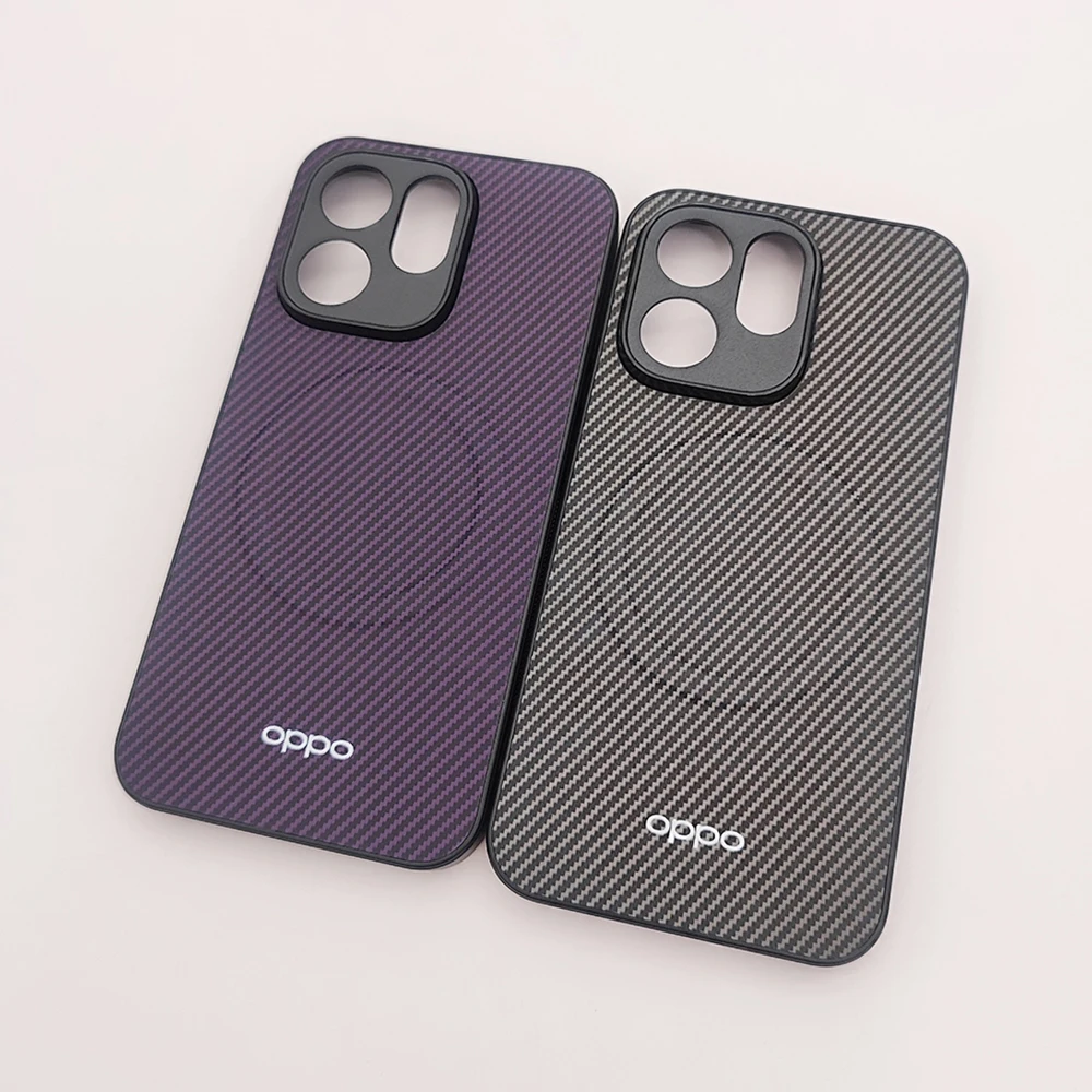 Carbon Fiber Texture Magnetic Wireless Charging Protective Phone Case﻿