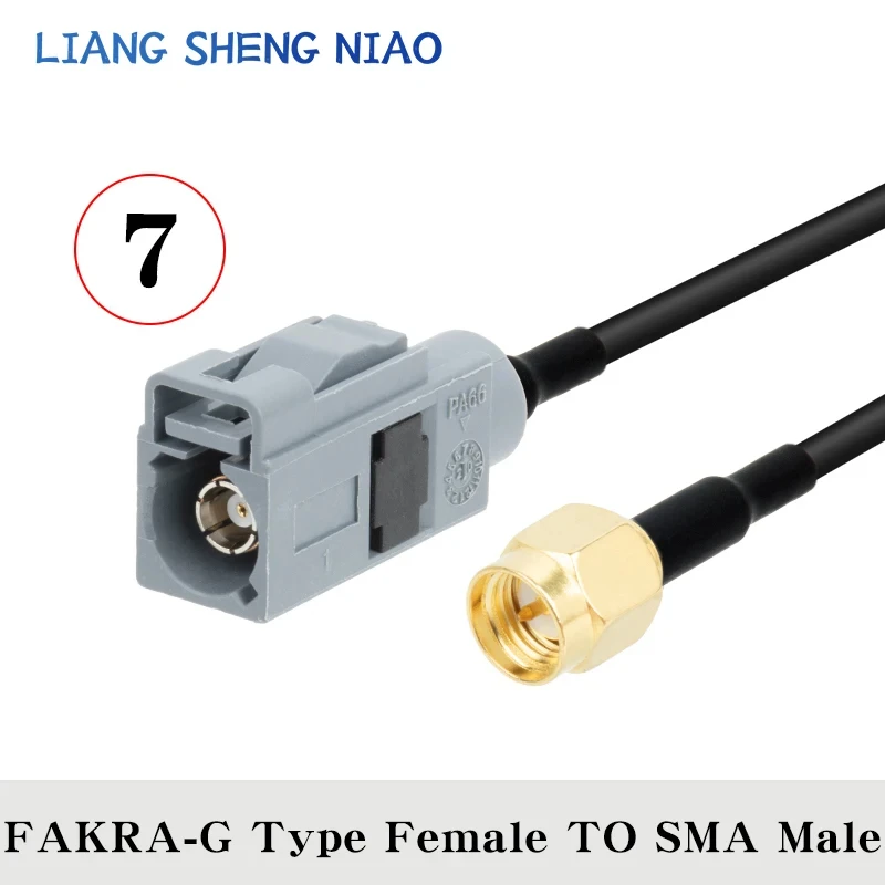 Fakra G Male/Female RG174 Coaxial Cable for Car Satellite Radio GSM Cellular Phone 50Ohm for Car Telematics Extension Cable
