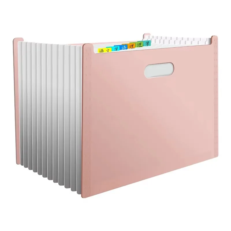 Multi Color Accordion 13 Pocket A4 Expanding File Folder Transparent for School Supplies Office Storage Organizer Durable Gift file folder transparent folder stationary organizer pouch transparent storage bag