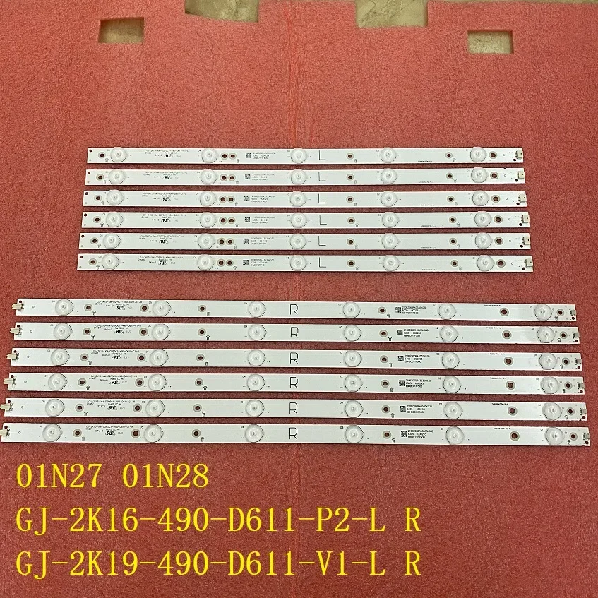Description Picture 2 of itemKit LED Backlight Strips for 49PFS5301 49PUT4900 49PUF6701 TPT490U2-EQYSH GJ-2K15 2K16-XM-D2P5C1-490-D611-C1 P2-L R LBM490E0602