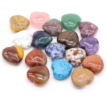 

Natural Healing Crystal Stone Heart Shape Agate Quartz Polished Gemstone Beads Energy Specimen DIY Jewelry Gifts Home Decoration