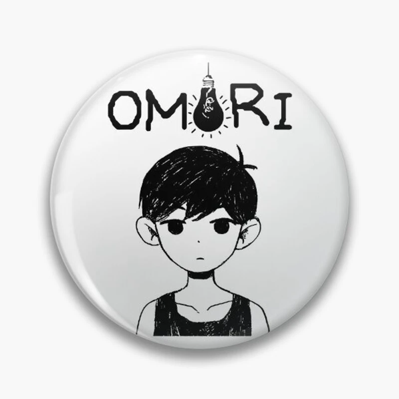 Cartoon Fun Pixel Game Omori Button Pin Anime Creative Kel Basil
