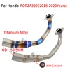 Slip On For Honda FORZA300 2018 - 2020 Motorcycle Exhaust Escape Front Link Pipe 51mm Moto Muffller With Catalyst Stainless Stee