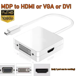 Universal Mini DisplayPort to HDMI/DVI/VGA Converter Cable - Adapter cable (1080P HDMI VGA)