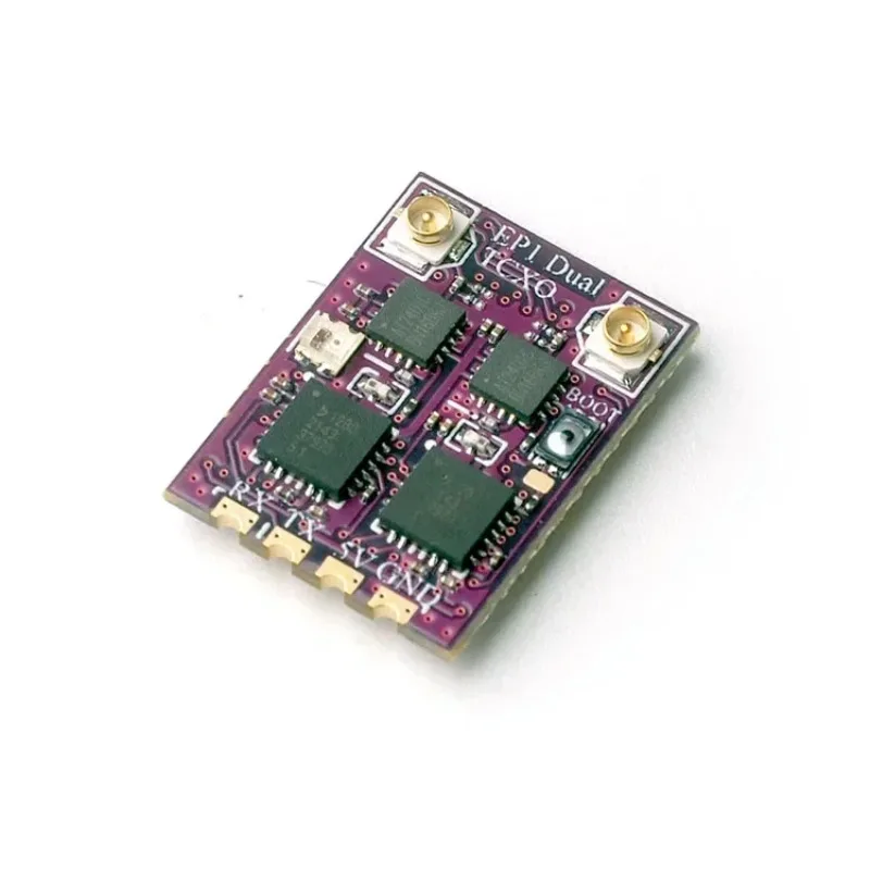 Ensemble de récepteurs HappyModel ELRS EP1 et EP2 TCXO 2.4G, prêts pour montage sur drone de course FPV.