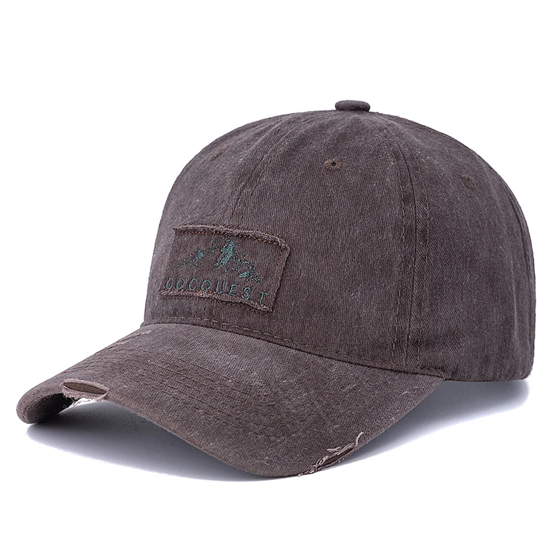 Neue Stil Unisex Gewaschene Baumwolle Vintage Baseball Kappe Berggipfel Stickerei Outdoor Sport Papa Hut Für Männer Und Frauen – Detail 13