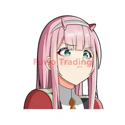 Fuwo Trading – autocollant de voiture pare soleil, belle décoration d'occlusion de zéro deux Darling In The FranXX 