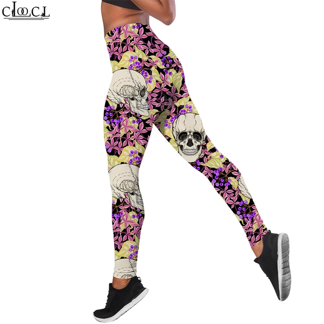 Women Sport Leggings Yoga Pants Skull Print Workout Fitness Clothing  Jogging Running Black Pants Gym Sportswear Yoga Legging XL - AliExpress