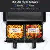 Air Fryer Dual Zone 2 Drawe Efficient With Rapid Air Circulation | Fully Adjustable+8Pre-sets For Healthy Oil Free قلاية هوائية 6
