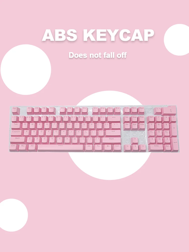 104개 ABS 범용 기계식 키보드 키캡 데스크탑 컴퓨터 인체공학적 블랭크 키캡 체리 MX 기계식 키보드 교체용